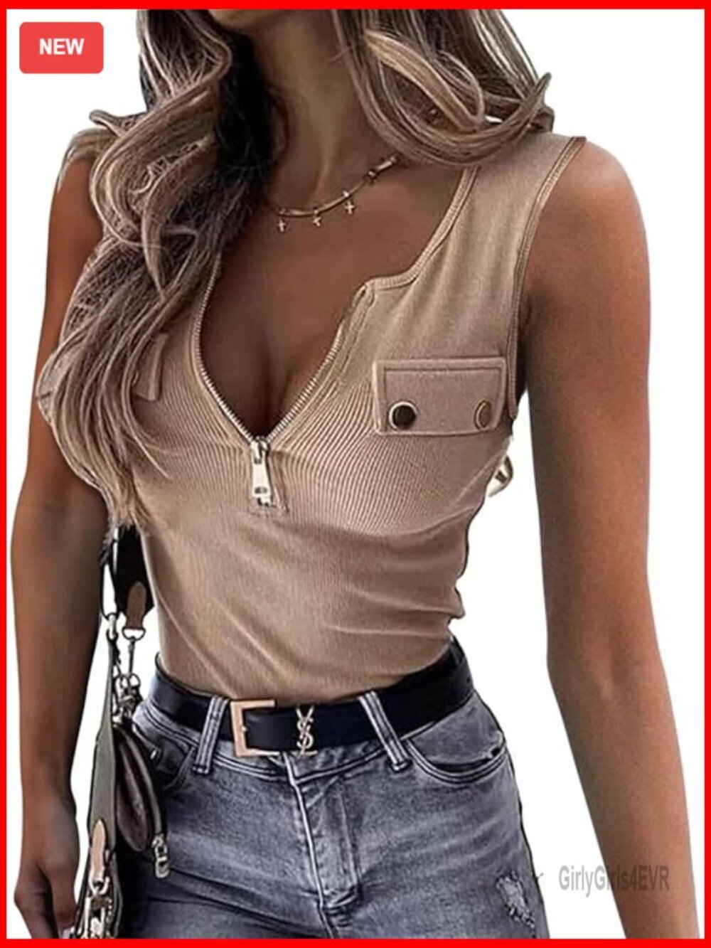 Women's Long Sleeve Henley T-Shirt Button Down Slim Fit Zipper Top Ribbed Knit